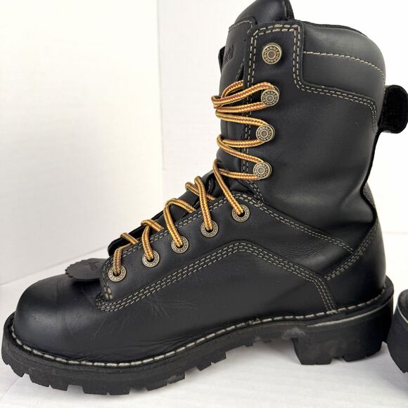 Danner Quarry Mens 7 Soft Toe Waterproof 17309 Black Leather Lace Up USA Made main image 8
